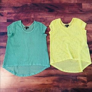 Set of 2 see-through shirts